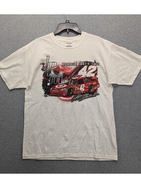 Juan Pablo Montoya 42 Shirt Mens Large White NASCAR Chip Ganassi Chase Tee